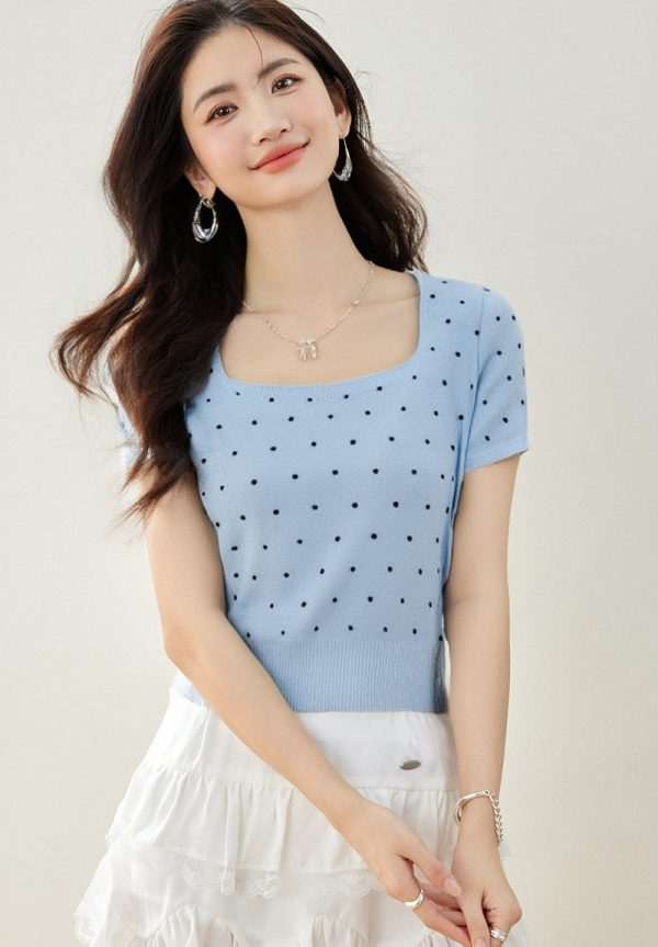 Summer Casual T-shirt France style tops for women